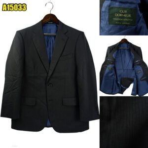 Guy Dormeuil Suit Jacket Wool Black  US UK 42 Chest Size 42 Regular Half Canvas มุมที่ 1