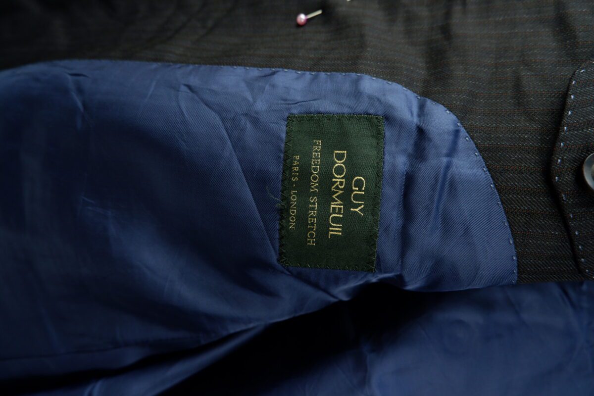 a15033 5 Guy Dormeuil Suit Jacket Wool Black US UK 42 Chest Size 42 Regular Half Canvas มุมที่ 5