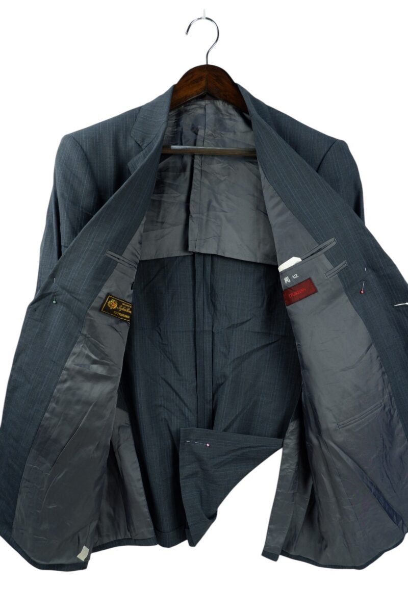 a15037 3 Loro Piana Suit Jacket Wool Grey Stripe Japan US UK 43 Chest Size 43 Regular Half Canvas มุมที่ 3