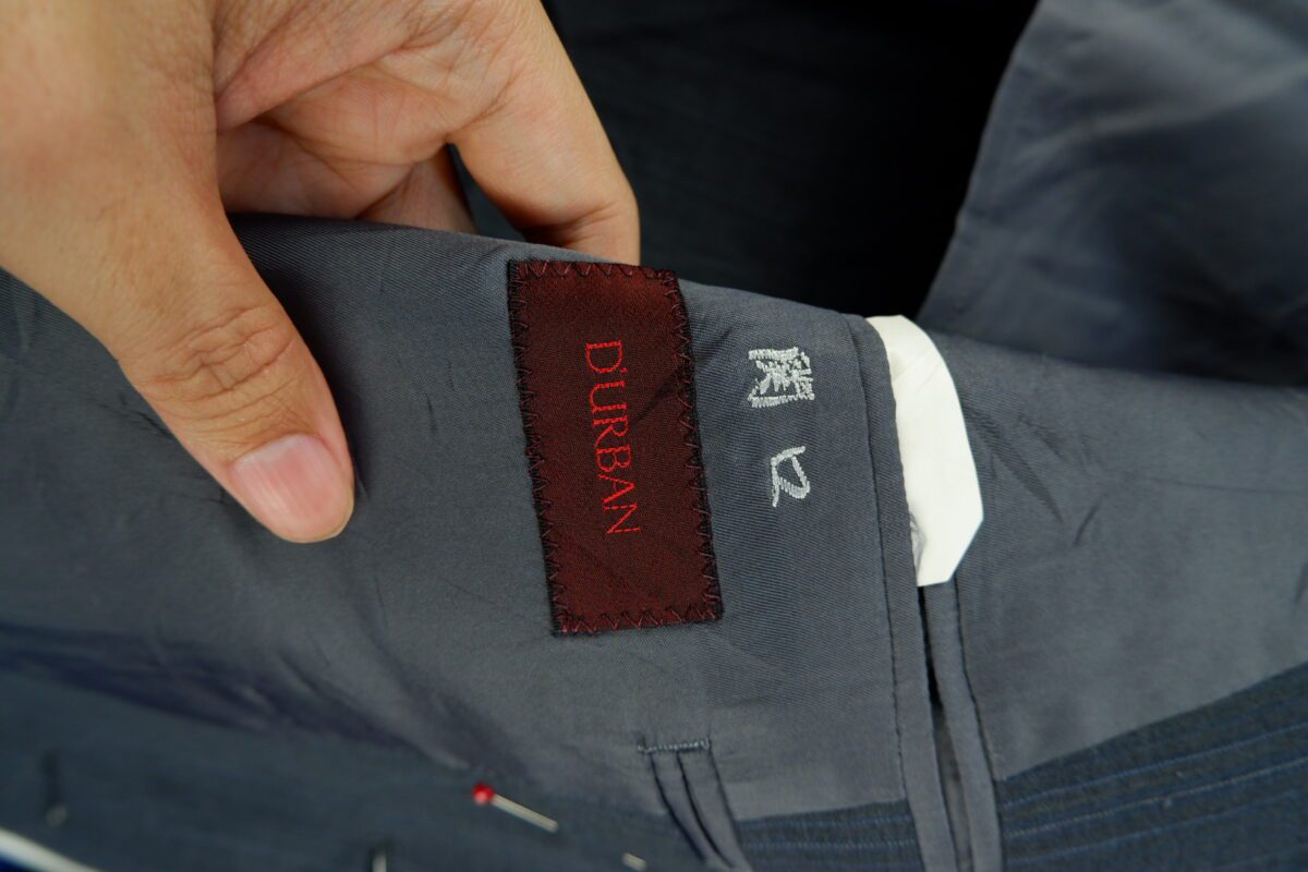 a15037 6 Loro Piana Suit Jacket Wool Grey Stripe Japan US UK 43 Chest Size 43 Regular Half Canvas มุมที่ 6