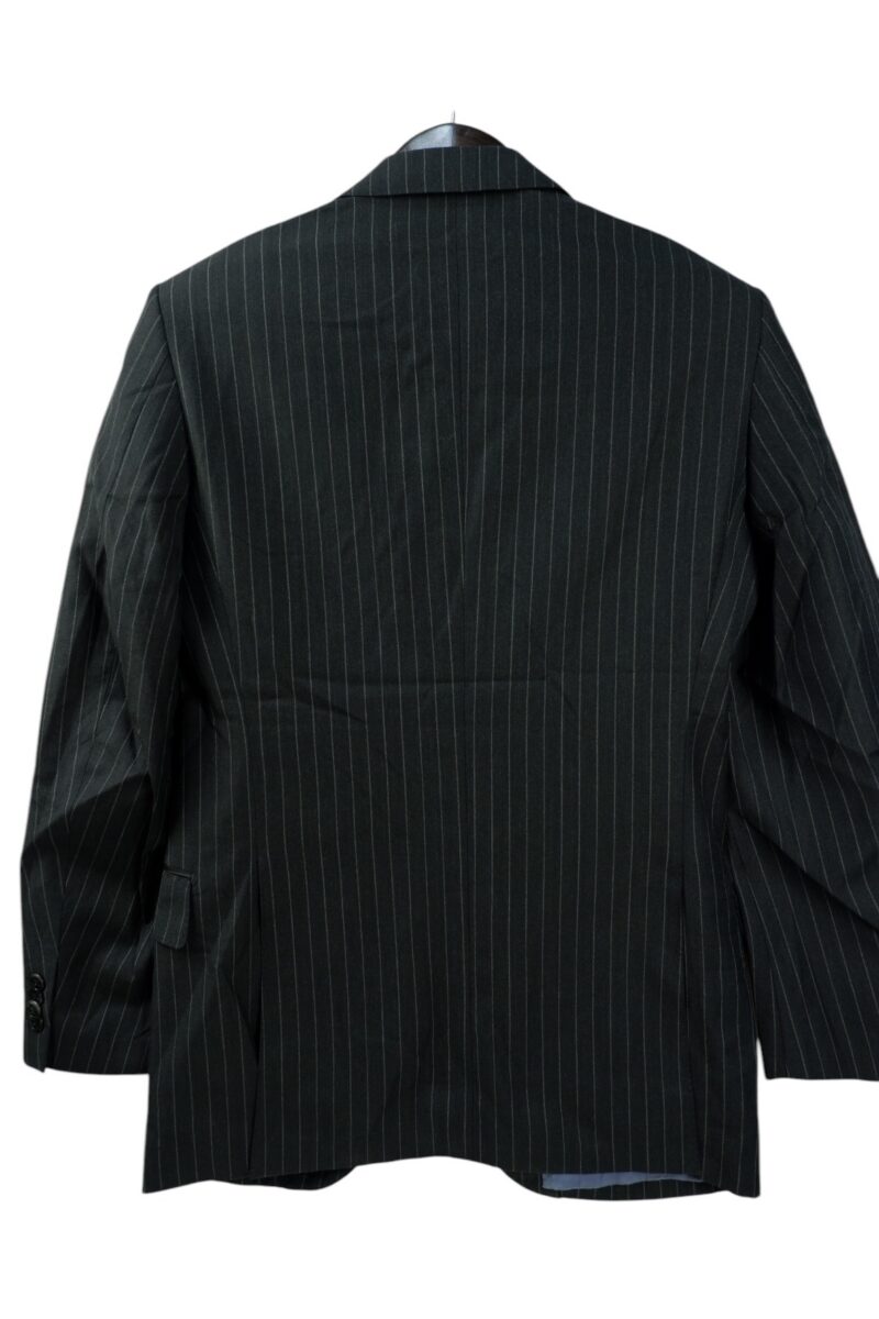 a15039 4 VBC Suit Jacket Wool Black Stripe Japan US UK 39 Chest Size 39 Regular Half Canvas มุมที่ 4