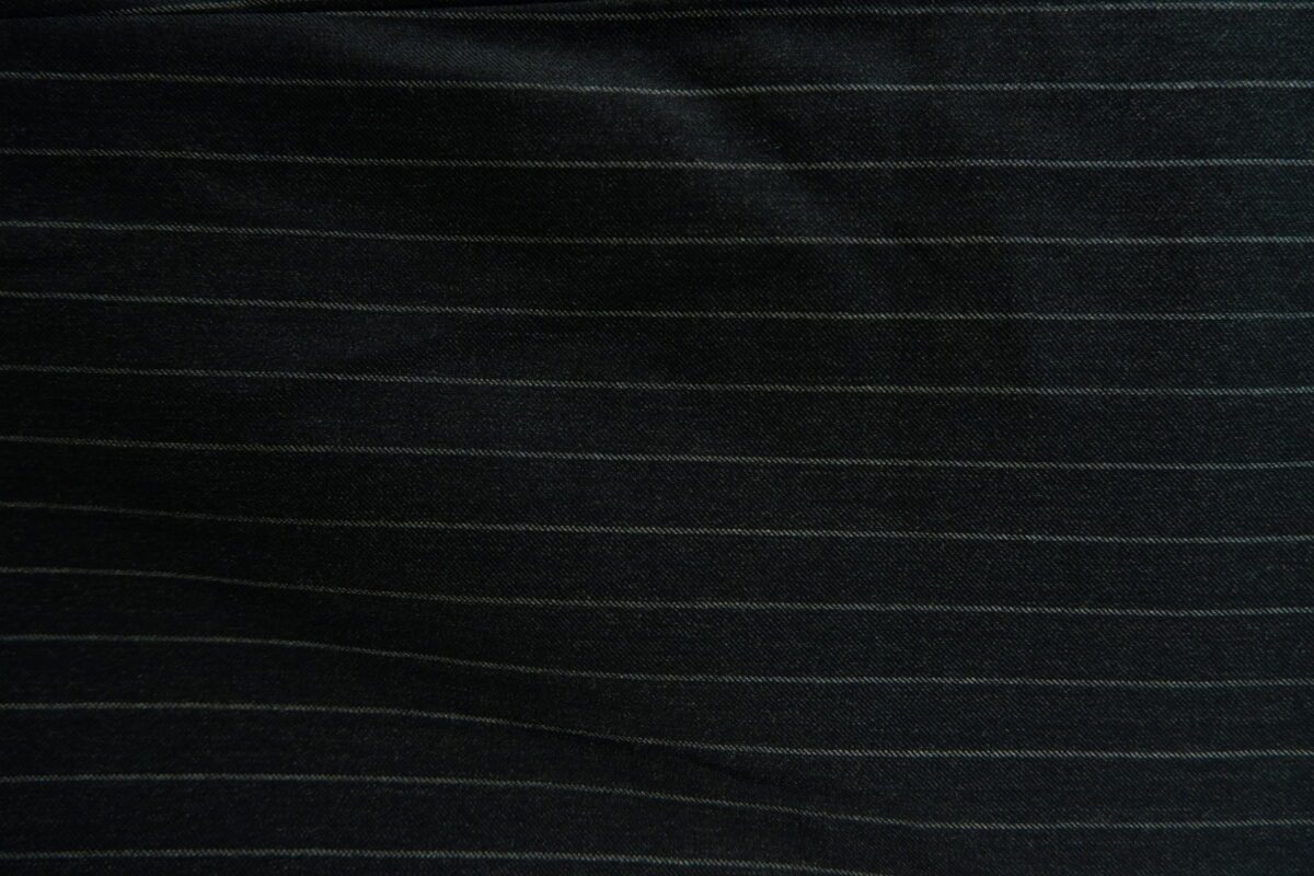 a15039 9 VBC Suit Jacket Wool Black Stripe Japan US UK 39 Chest Size 39 Regular Half Canvas มุมที่ 9