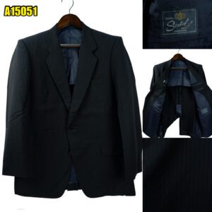Scabal Suit Jacket Wool Black Japan US UK 42 Chest Size 42 Regular Full canvas มุมที่ 1