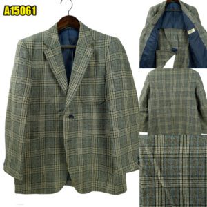 Suit Jacket Wool Nylon Grey Prince Of Wales Japan US UK 40 Chest Size 40 Regular No Canvas มุมที่ 1