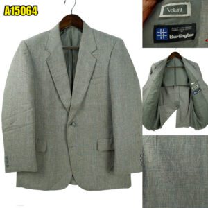 Suit Jacket Wool Cotton Grey Glen Check Japan US UK 42 Chest Size 42 Regular No Canvas มุมที่ 1