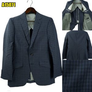 Suit Jacket Wool PET Navy Japan US UK 40 Chest Size 40 Regular Half Canvas มุมที่ 1