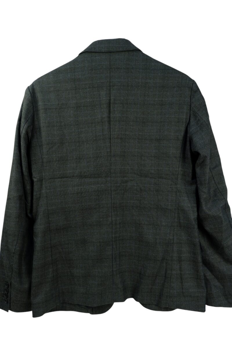 a15072 4 Suit Jacket PET Rayon PU Black Dark Grey Charcoal Glen Check Japan US UK 41 Chest Size 41 Regular No Canvas Soft Shoulder มุมที่ 4