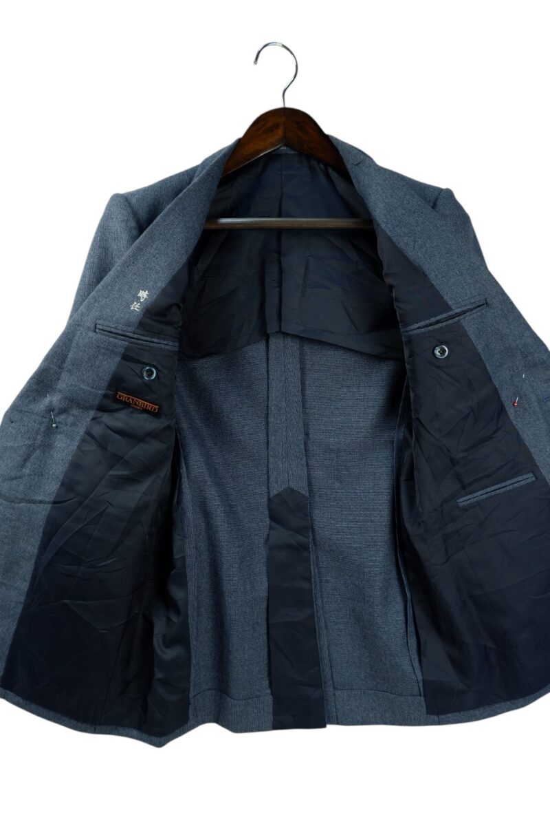 a15075 3 Suit Jacket Wool PET Navy Japan US UK 38 Chest Size 38 Regular Full Canvas มุมที่ 3