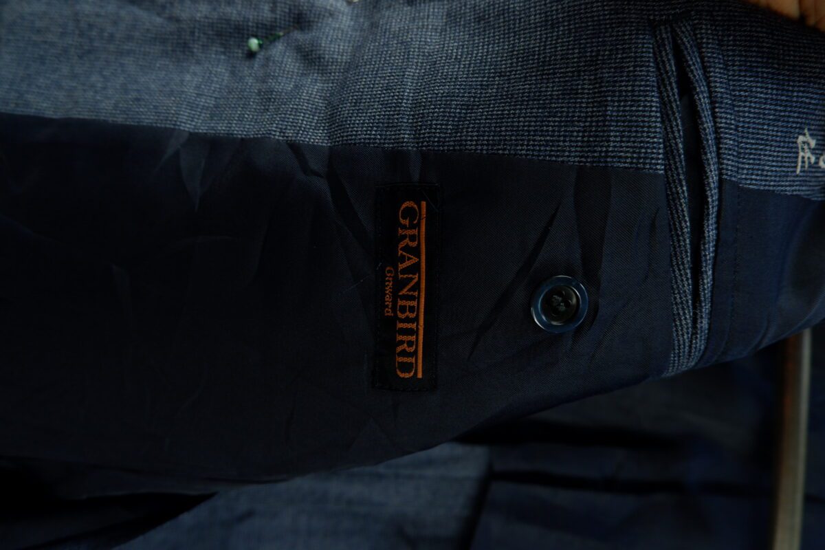 a15075 5 Suit Jacket Wool PET Navy Japan US UK 38 Chest Size 38 Regular Full Canvas มุมที่ 5