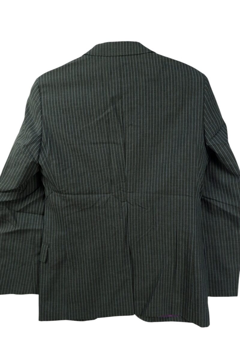a15083 4 VBC Suit Jacket Wool PET Black Dark Grey Charcoal Japan US UK 37 Chest Size 37 Regular Half Canvas มุมที่ 4
