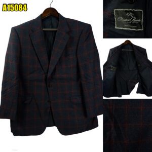 Chester Barrie Suit Jacket Wool Cashmere Black England US UK 45 Chest Size 45 Regular Full Canvas มุมที่ 1