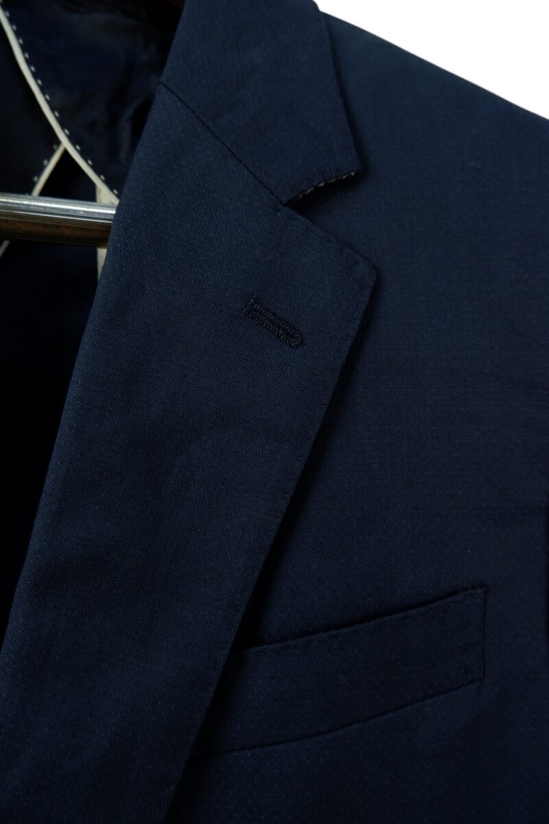 a15103 7 VBC Suit Jacket Wool Navy Japan US UK 39 Chest Size 39 Regular Half Canvas Pick Stitch Soft Shoulder มุมที่ 7