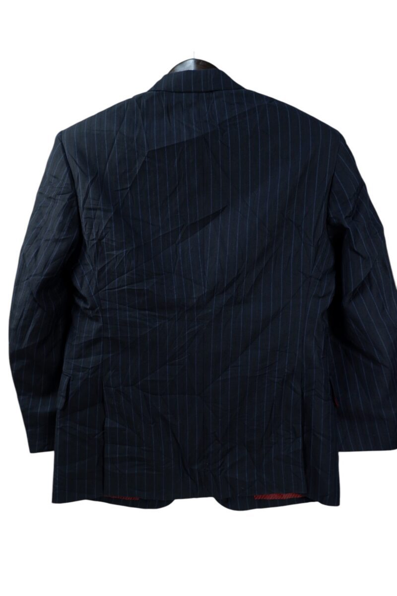 a15104 4 VBC Suit Jacket Wool Black Stripe Japan US UK 38 Chest Size 38 Regular Full Canvas มุมที่ 4