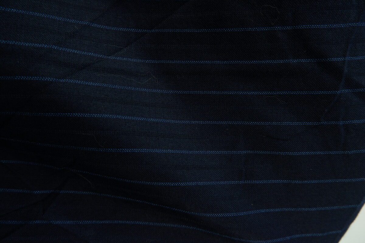 a15104 8 VBC Suit Jacket Wool Black Stripe Japan US UK 38 Chest Size 38 Regular Full Canvas มุมที่ 8