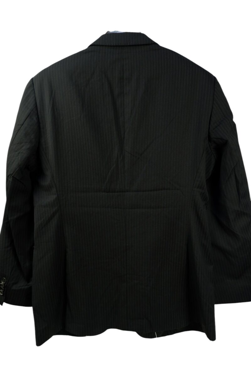 a15108 4 Hugo Boss Suit Jacket Wool Black Stripe Turkey US UK 43 Chest Size 43 Regular Half Canvas มุมที่ 4