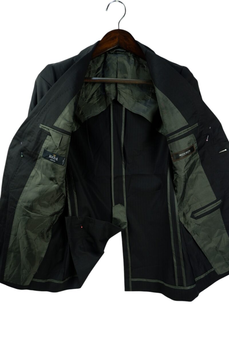 Reda Suit Jacket Wool Black Herringbone Japan US UK 38 Chest Size 38 Regular Half Canvas Pick Stitch | mesabb clothing Reda Suit Jacket Wool Black Herringbone Japan US UK 38 Chest Size 38 Regular Half Canvas Pick Stitch มุมที่ 3