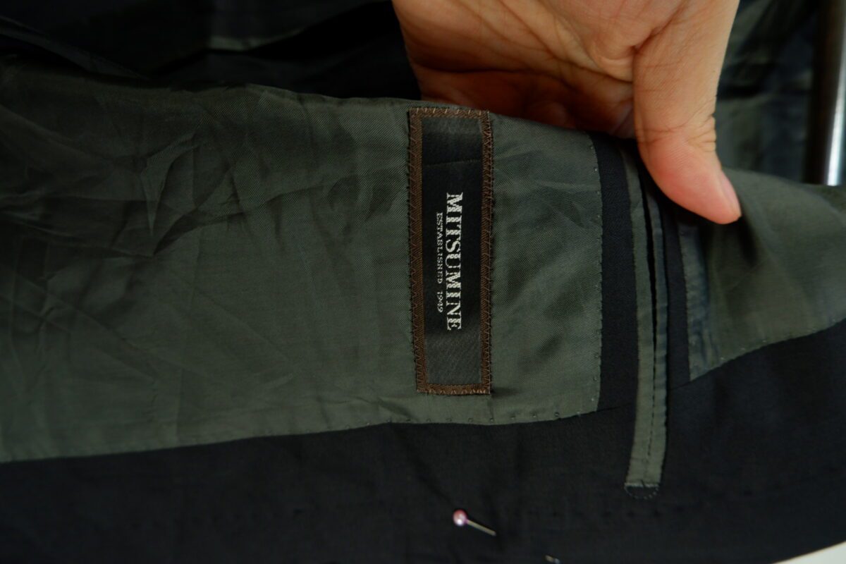Reda Suit Jacket Wool Black Herringbone Japan US UK 38 Chest Size 38 Regular Half Canvas Pick Stitch | mesabb clothing Reda Suit Jacket Wool Black Herringbone Japan US UK 38 Chest Size 38 Regular Half Canvas Pick Stitch มุมที่ 5