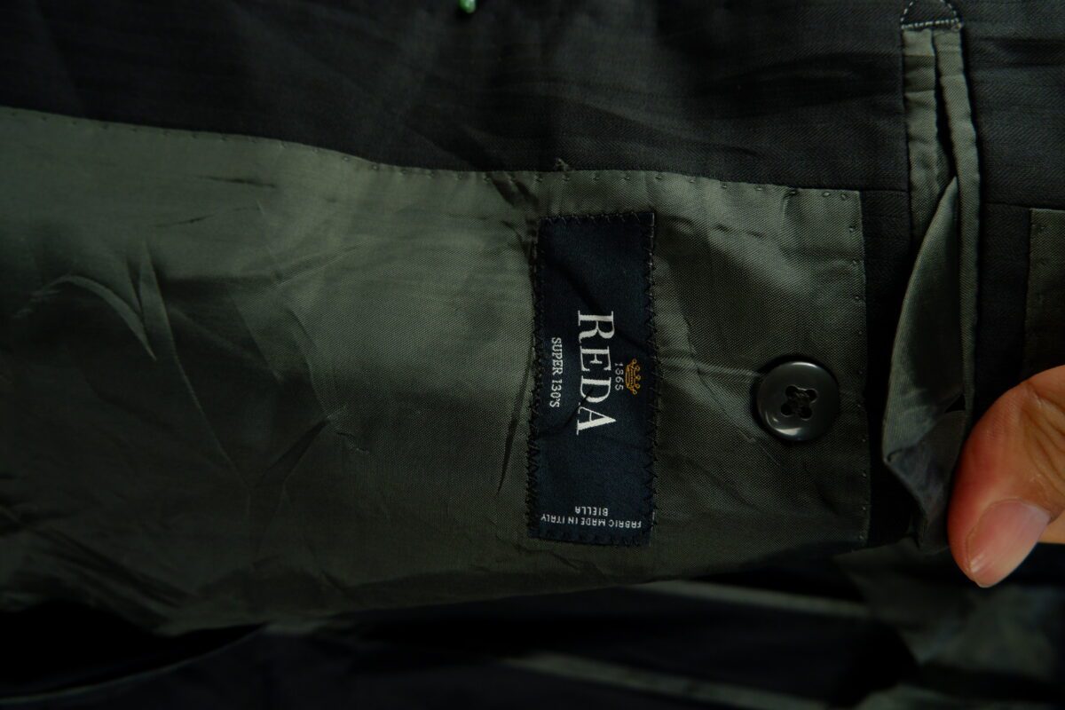 Reda Suit Jacket Wool Black Herringbone Japan US UK 38 Chest Size 38 Regular Half Canvas Pick Stitch | mesabb clothing Reda Suit Jacket Wool Black Herringbone Japan US UK 38 Chest Size 38 Regular Half Canvas Pick Stitch มุมที่ 6