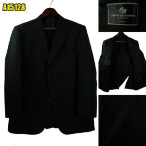 Chester Barrie Suit Jacket Wool Black England US UK 45 Chest Size 45 Regular Full Canvas Pick Stitch มุมที่ 1