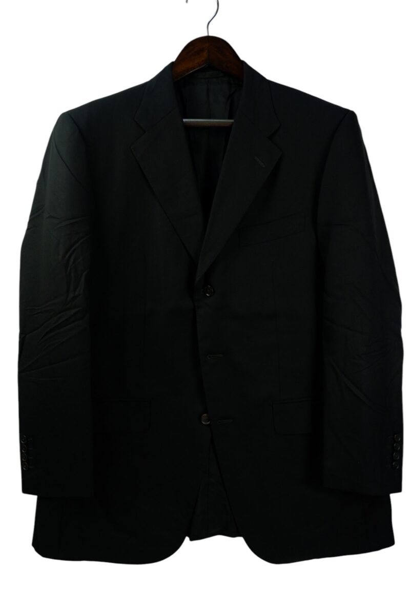 Chester Barrie Suit Jacket Wool Black England US UK 45 Chest Size 45 Regular Full Canvas Pick Stitch | mesabb clothing Chester Barrie Suit Jacket Wool Black England US UK 45 Chest Size 45 Regular Full Canvas Pick Stitch มุมที่ 2