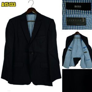 Hugo Boss Suit Jacket Wool Black Turkey US UK 43 Chest Size 43 Regular Half Canvas มุมที่ 1