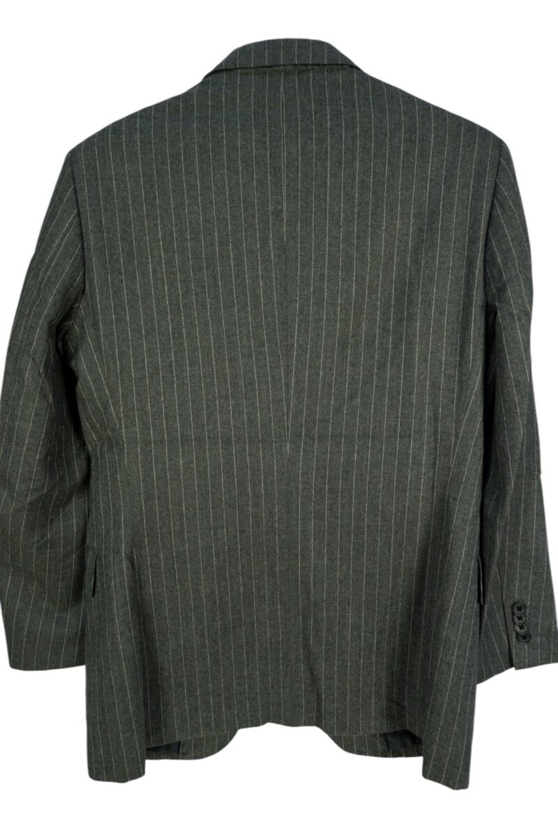 a15142 4 VBC Suit Jacket Wool Grey Stripe Japan US UK 41 Chest Size 41 Regular Half Canvas มุมที่ 4