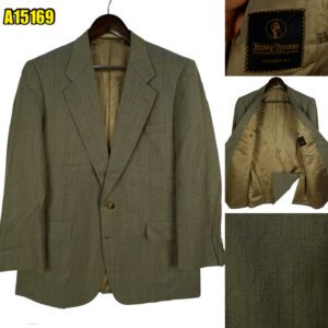 Hickey-Freeman Suit Jacket Wool Grey Windowpane Japan US UK 44 Chest Size 44 Regular Full Canvas มุมที่ 1
