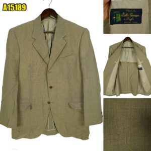 Suit Jacket Wool Beige Japan US UK 44 Chest Size 44 Regular Full Canvas มุมที่ 1