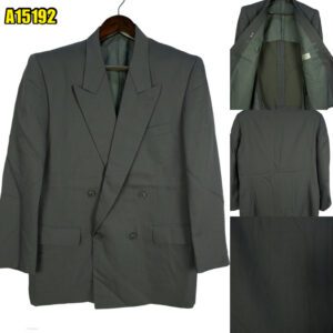 Suit Jacket Wool PET Grey Japan US UK 43 Chest Size 43 Regular Half Canvas Soft Shoulder มุมที่ 1