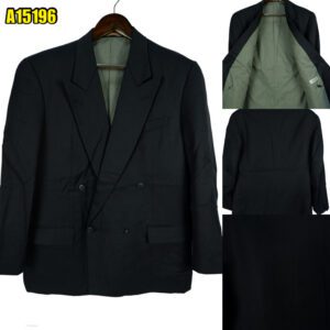 Suit Jacket Wool Black Japan US UK 43 Chest Size 43 Regular Full Canvas มุมที่ 1