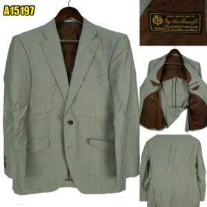 Loro Piana Suit Jacket Wool Grey Stripe Japan US UK 42 Chest Size 42 Regular Half Canvas Pick Stitch มุมที่ 1