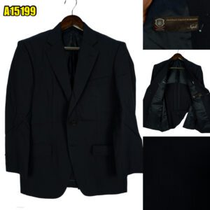 Suit Jacket Wool Black Japan US UK 41 Chest Size 41 Regular Full Canvas Pick Stitch มุมที่ 1