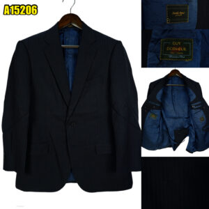 Guy Dormeuil Suit Jacket Wool Black  US UK 42 Chest Size 42 Regular Half Canvas Pick Stitch มุมที่ 1