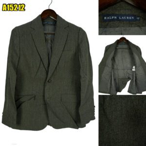 Ralph Lauren Suit Jacket Wool PU Grey Japan US UK 37 Chest Size 37 Regular Half Canvas มุมที่ 1