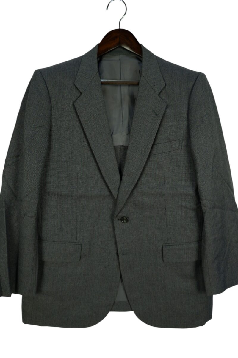 Pierre Cardin Suit Jacket Wool Grey Japan US UK 45 Chest Size 45 Regular Full Canvas Soft Shoulder | mesabb clothing Pierre Cardin Suit Jacket Wool Grey Japan US UK 45 Chest Size 45 Regular Full Canvas Soft Shoulder มุมที่ 2