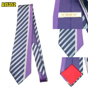 MCM Tie PE Polyamide Purple Stripe Korea (US Import Tax Included) มุมที่ 1