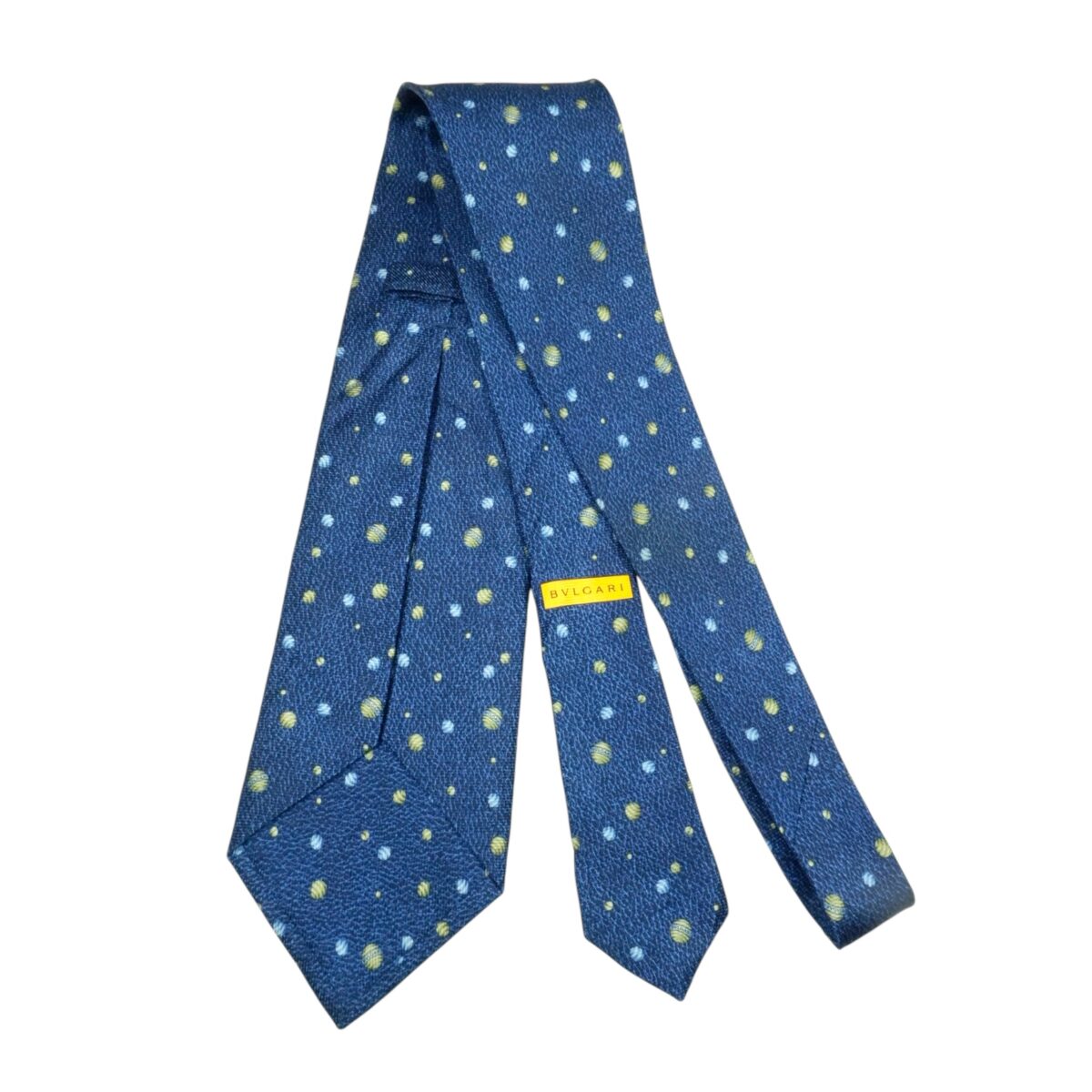 Bvlgari Tie Silk Blue Italy (US Import Tax Included) | mesabb clothing Bvlgari Tie Silk Blue Italy (US Import Tax Included) มุมที่ 4