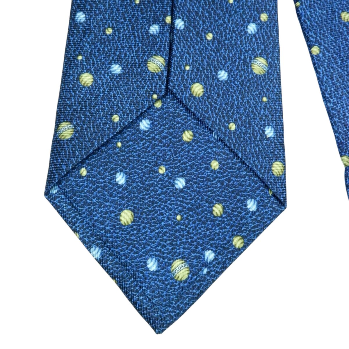 Bvlgari Tie Silk Blue Italy (US Import Tax Included) | mesabb clothing Bvlgari Tie Silk Blue Italy (US Import Tax Included) มุมที่ 5