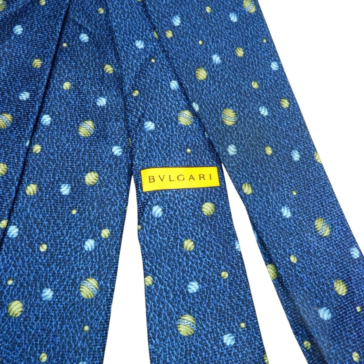 Bvlgari Tie Silk Blue Italy (US Import Tax Included) | mesabb clothing Bvlgari Tie Silk Blue Italy (US Import Tax Included) มุมที่ 6