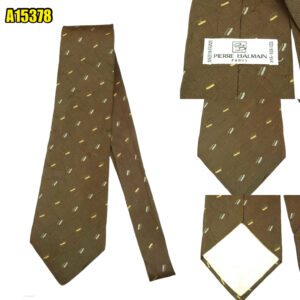 Pierre Balmain Tie Silk Dark Brown France (US Import Tax Included) มุมที่ 1