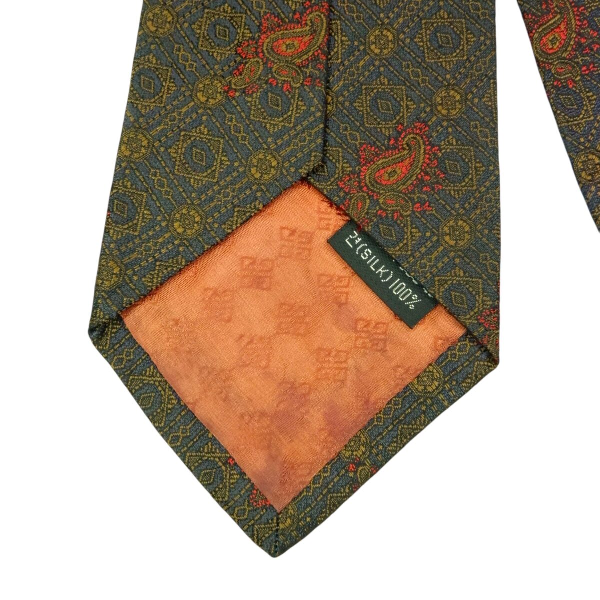 a15380 5 Givenchy Tie Silk Dark Brown Paisley Korea (US Import Tax Included) มุมที่ 5