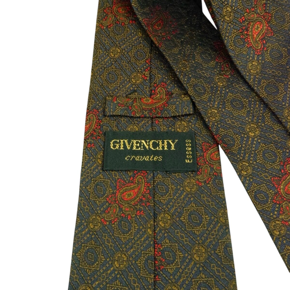 a15380 6 Givenchy Tie Silk Dark Brown Paisley Korea (US Import Tax Included) มุมที่ 6