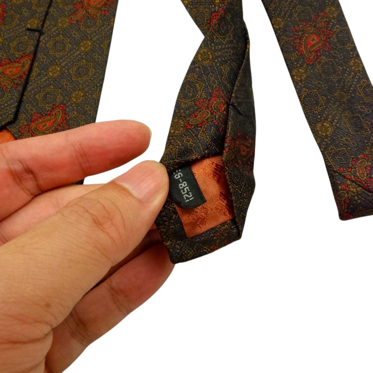 a15380 7 Givenchy Tie Silk Dark Brown Paisley Korea (US Import Tax Included) มุมที่ 7
