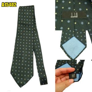 Dunhill Tie Silk Black England (US Import Tax Included) มุมที่ 1