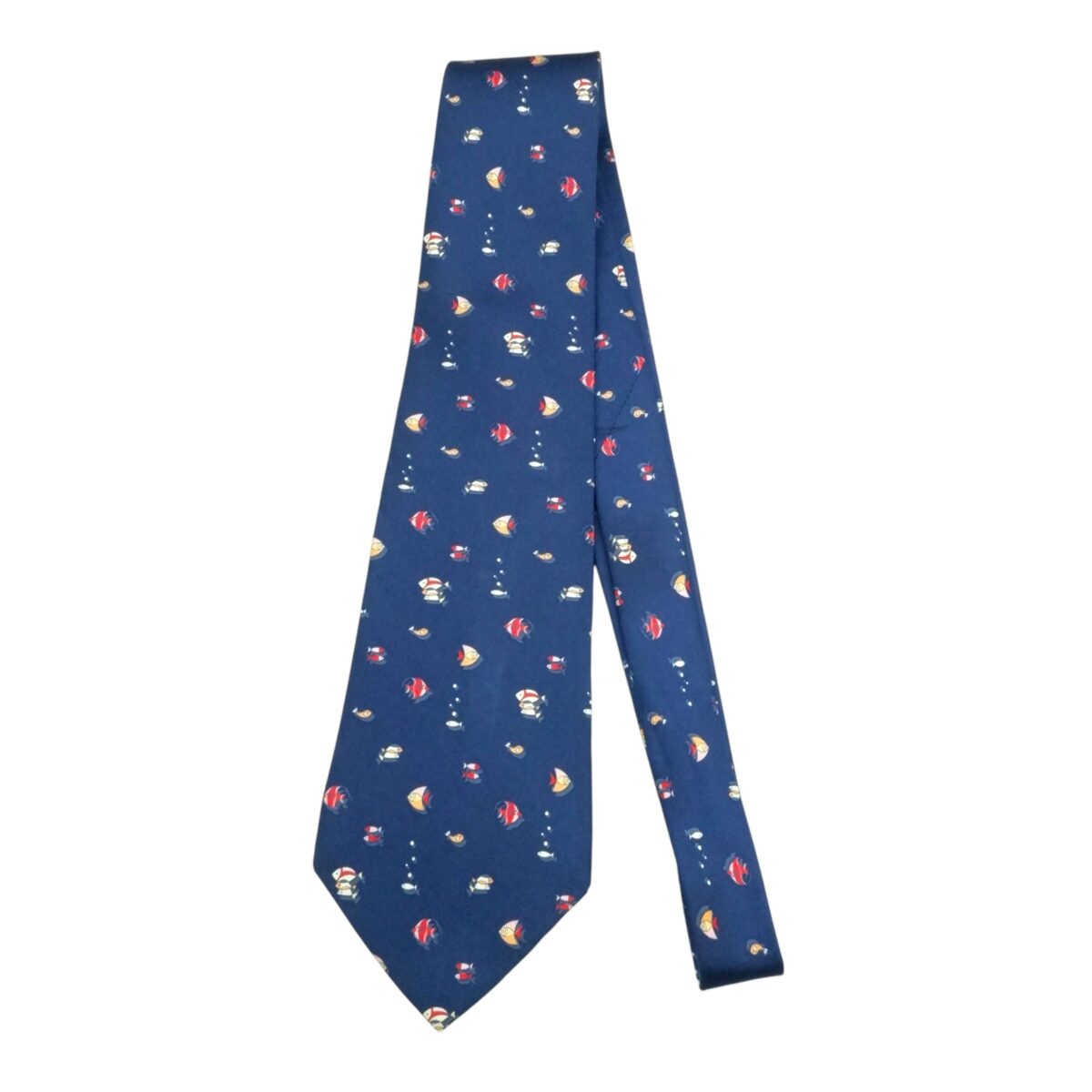 a15416 2 Salvatore Ferragamo Tie Silk Blue Italy (US Import Tax Included) มุมที่ 2