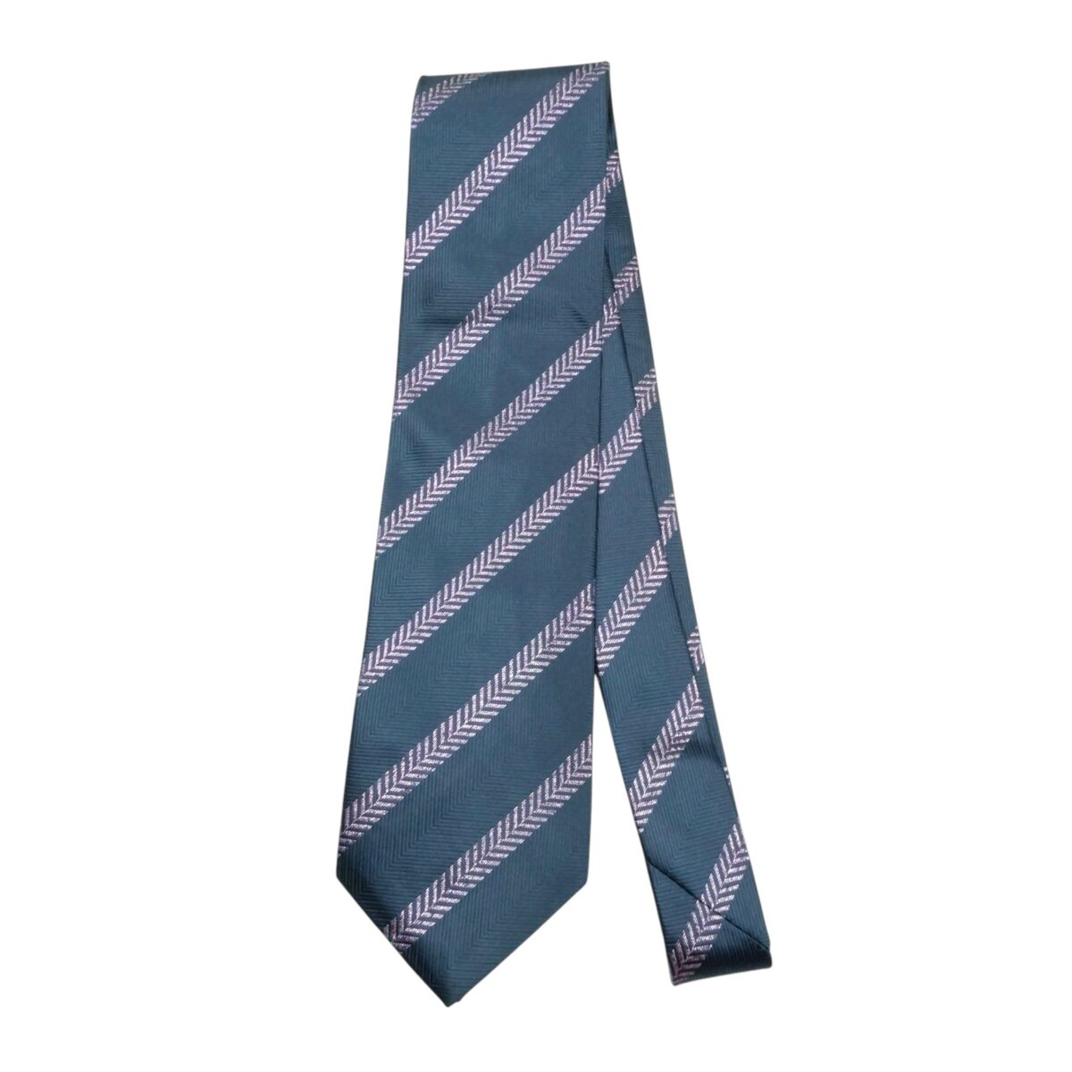 a15423 2 Paul Smith Tie Silk Navy Purple Stripe England (US Import Tax Included) มุมที่ 2