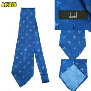 Dunhill Tie Silk Blue Frog  (US Import Tax Included) มุมที่ 1