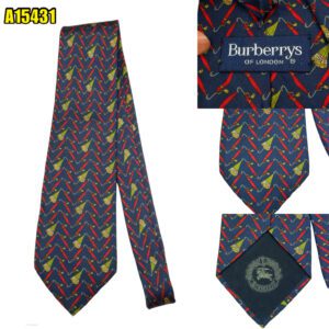 Burberry Tie Silk Navy Umbrella Italy (US Import Tax Included) มุมที่ 1