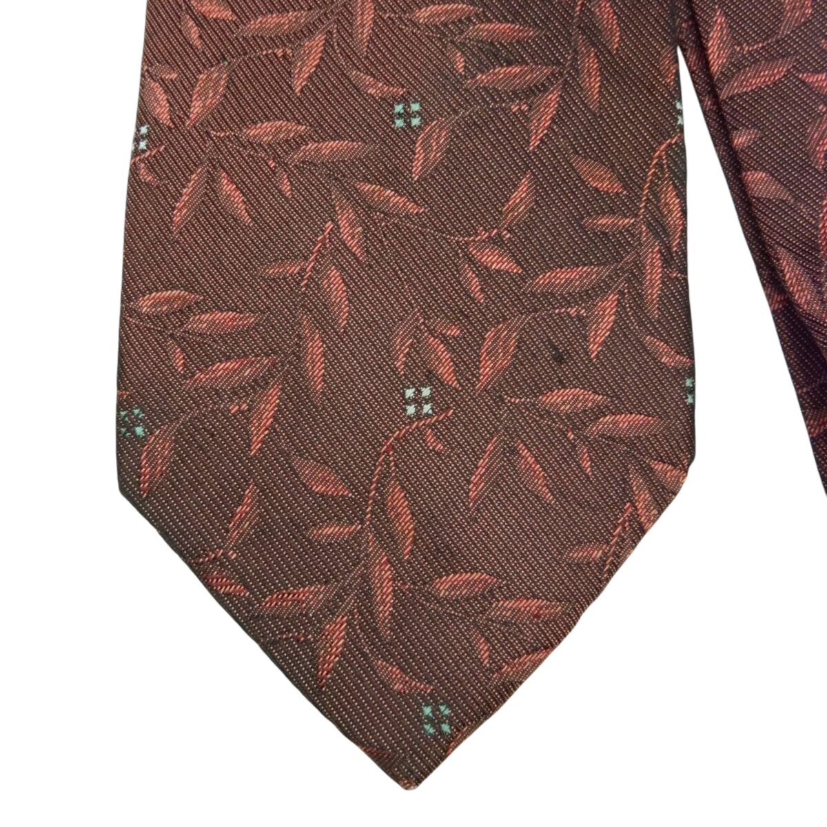 Kenzo Tie Silk Brown Leafy Vine Japan (US Import Tax Included) | mesabb clothing Kenzo Tie Silk Brown Leafy Vine Japan (US Import Tax Included) มุมที่ 3