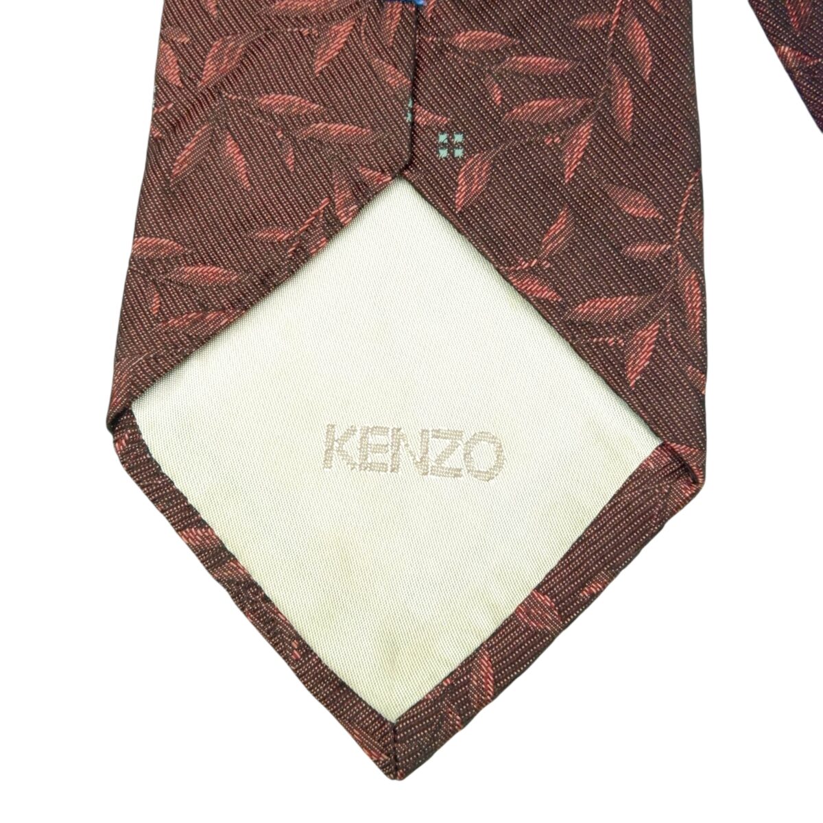 Kenzo Tie Silk Brown Leafy Vine Japan (US Import Tax Included) | mesabb clothing Kenzo Tie Silk Brown Leafy Vine Japan (US Import Tax Included) มุมที่ 5